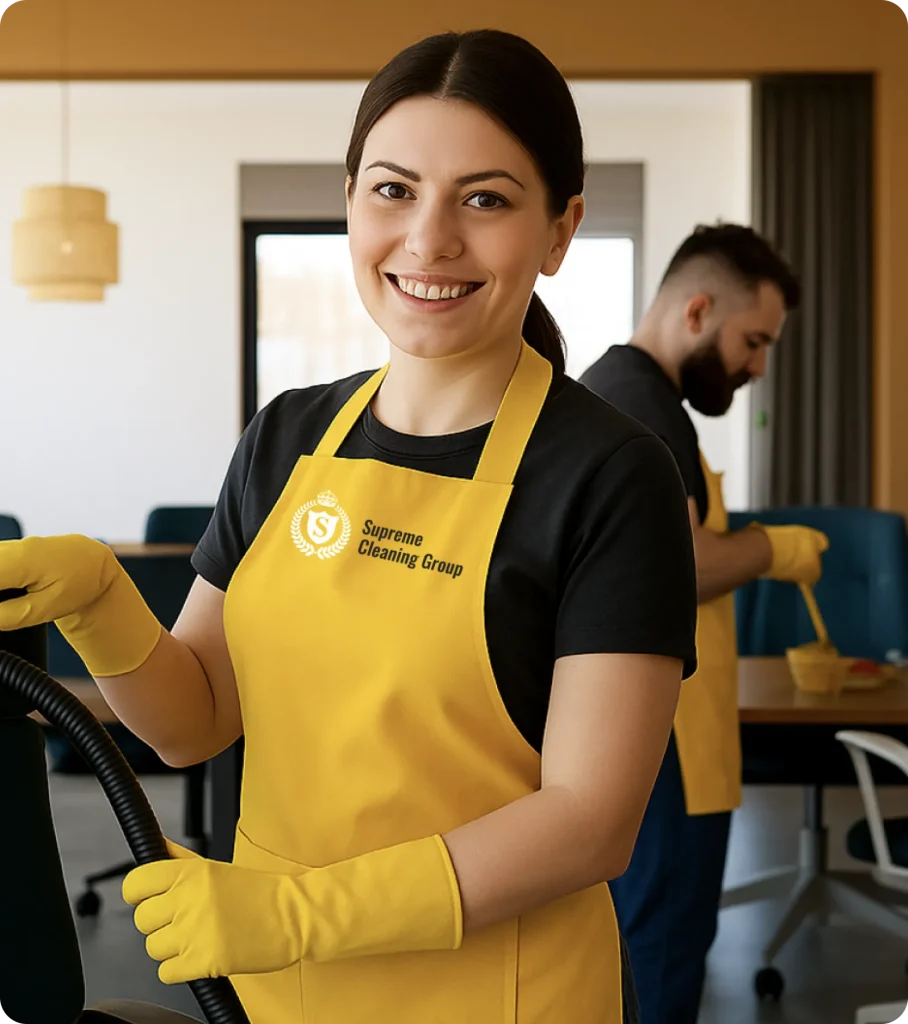 A Girl Holding Vacuum Cleaner